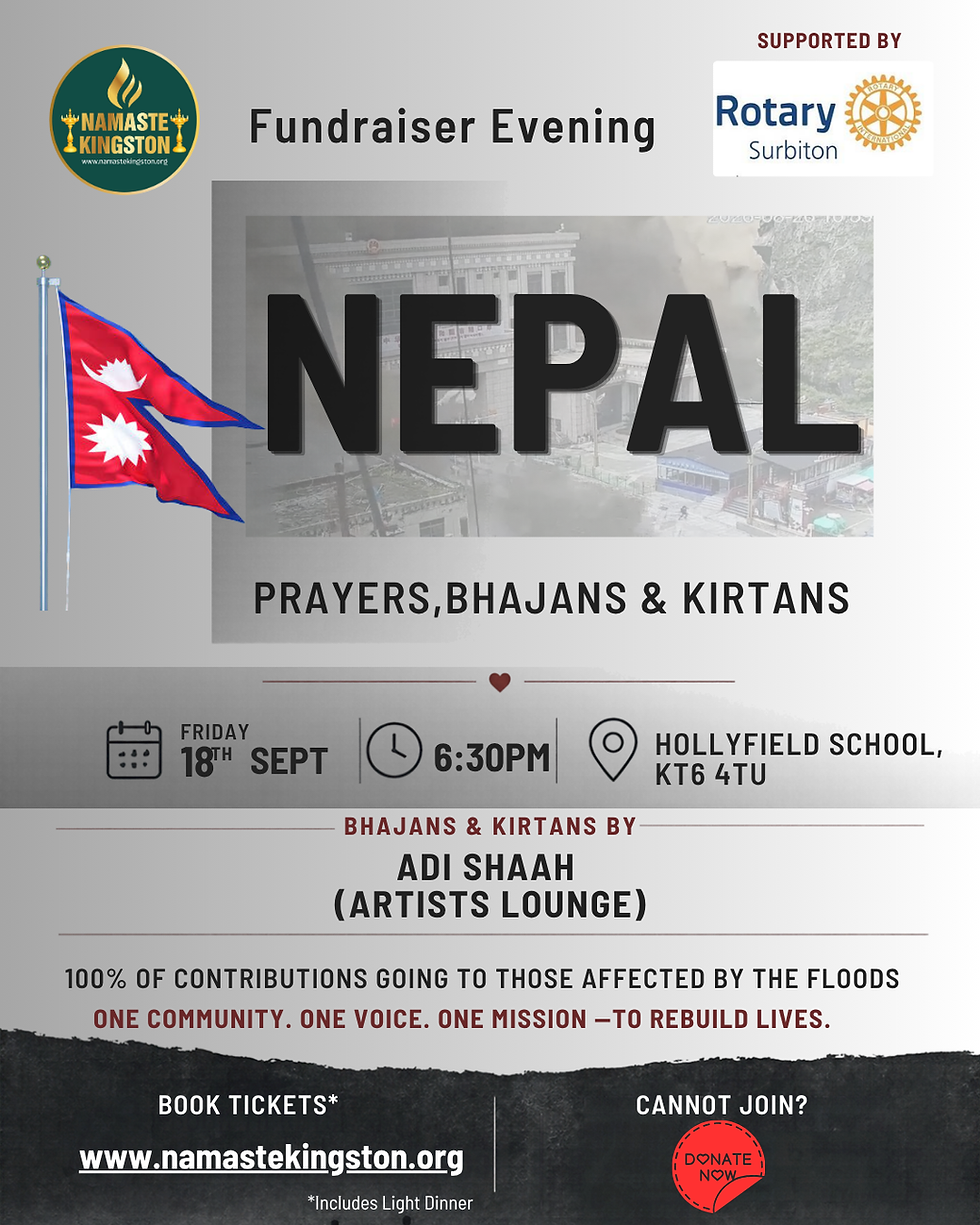 Fundraiser Evening for Nepal with Prayers, Bhajans & Kirtans