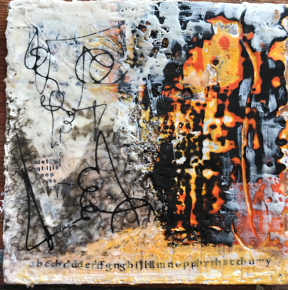 Encaustic collage