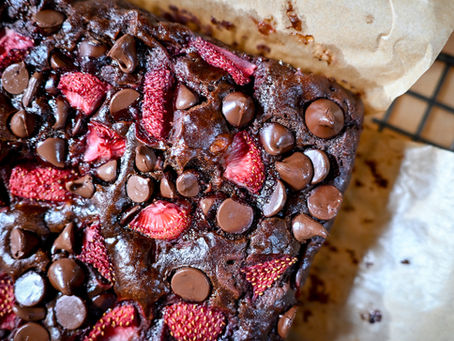 CHOCOLATE STRAWBERRY BANANA BREAD