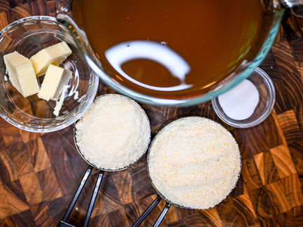 POLENTA MADE WITH YELLOW CORNMEAL