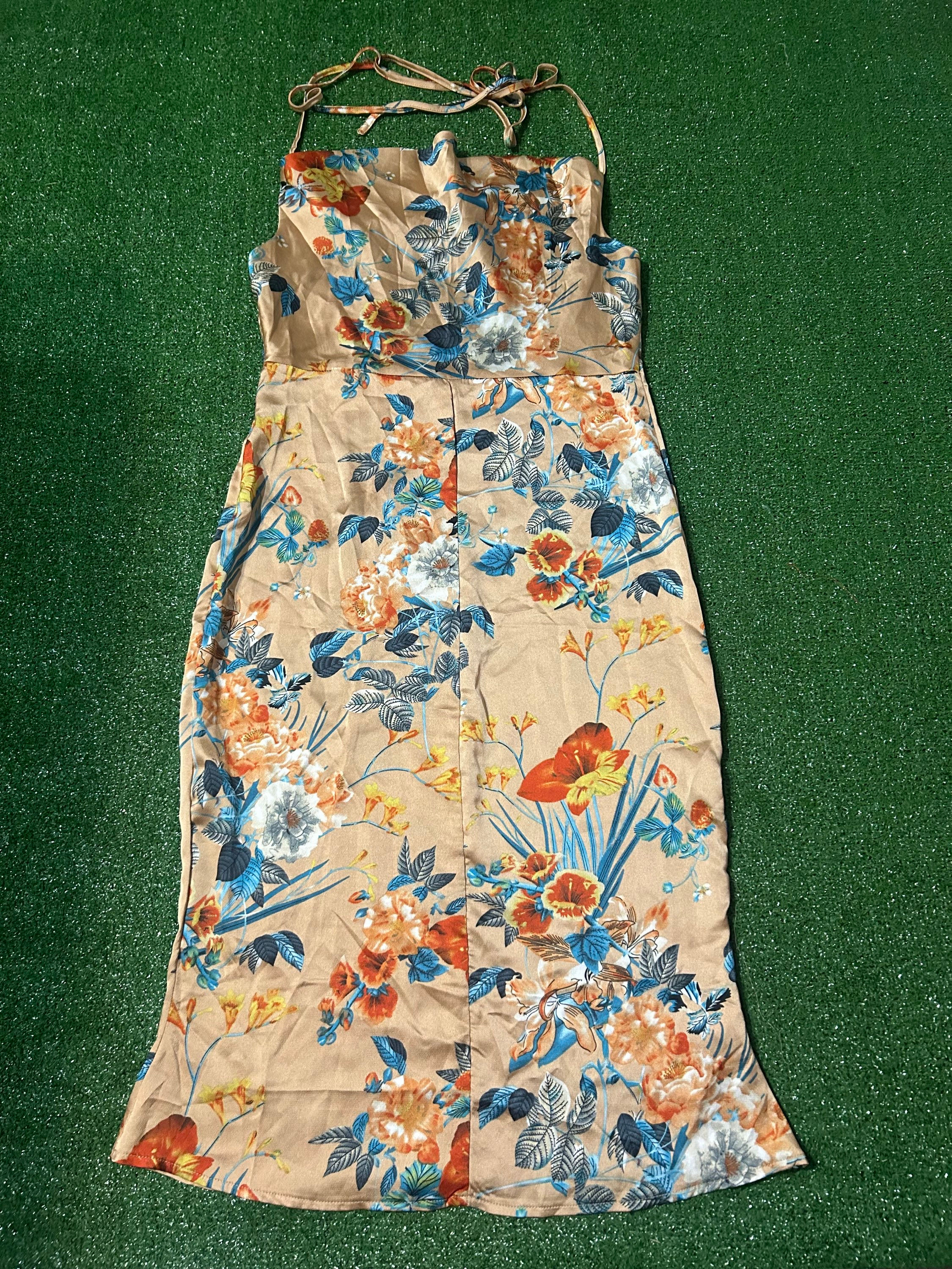 Floral Satin Dress
