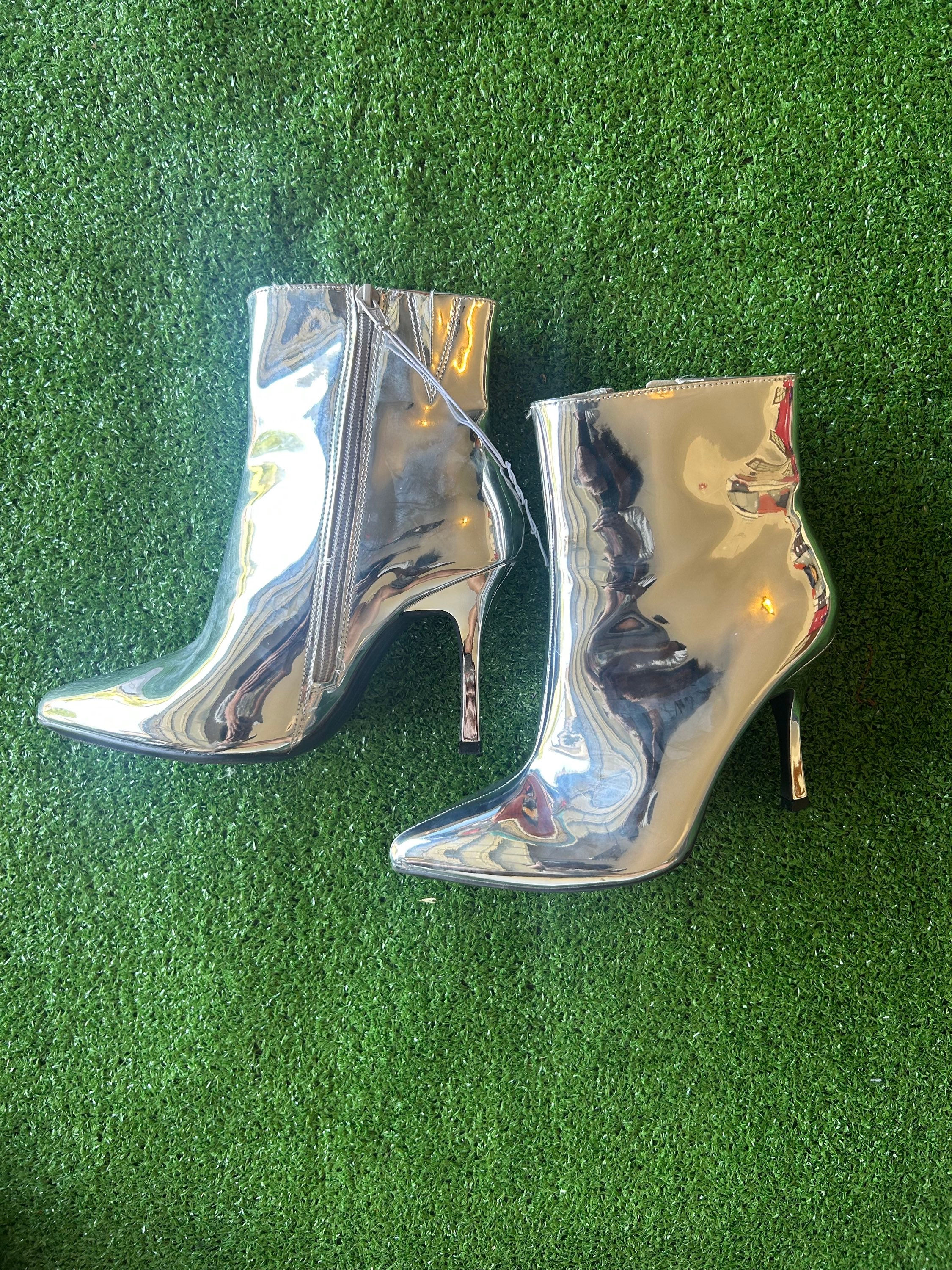 Silver Ankle Boots 