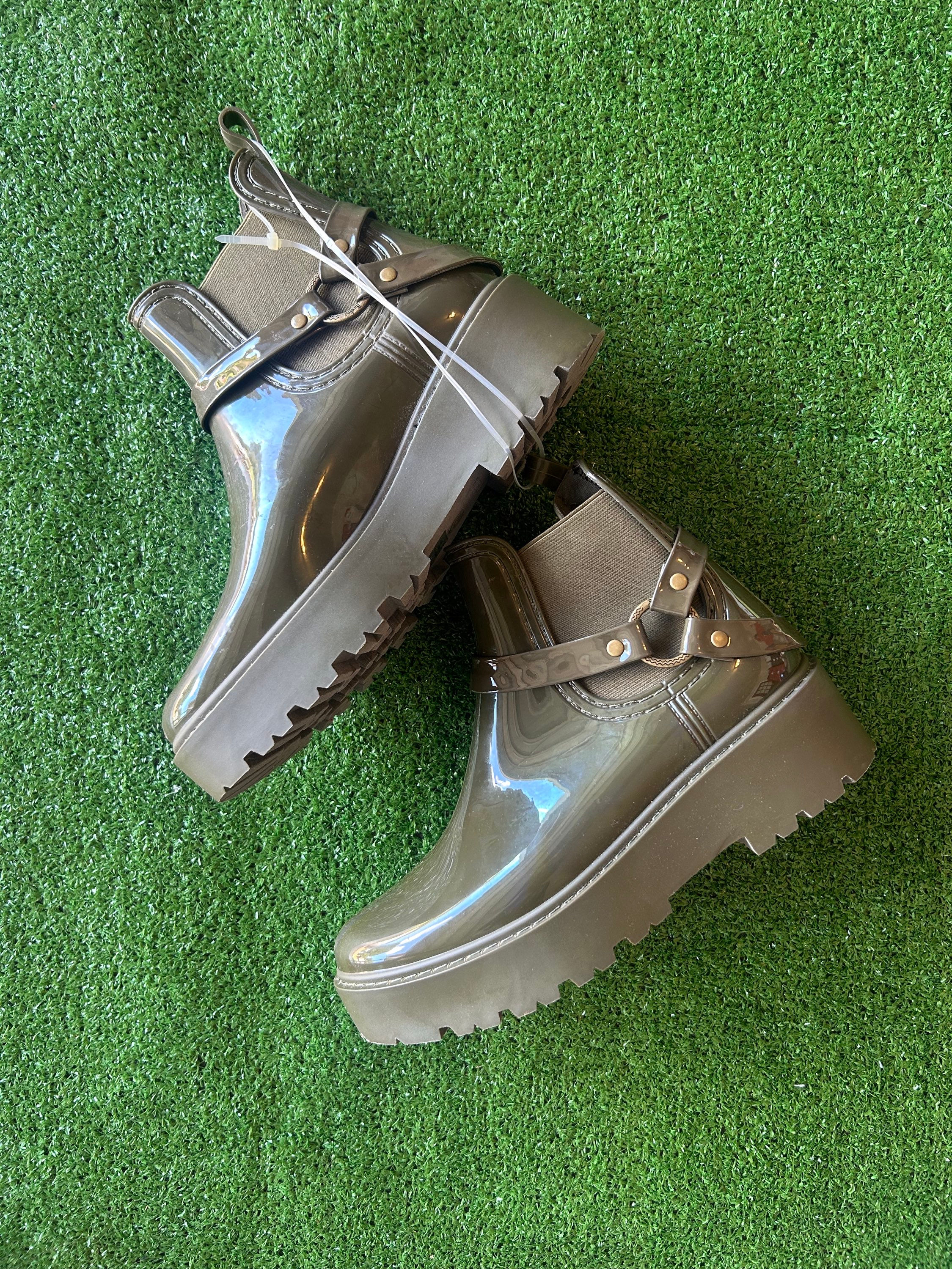 Dark Green Rain boots 