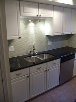Kitchen Renovation Nashville mini brick ice backsplash
