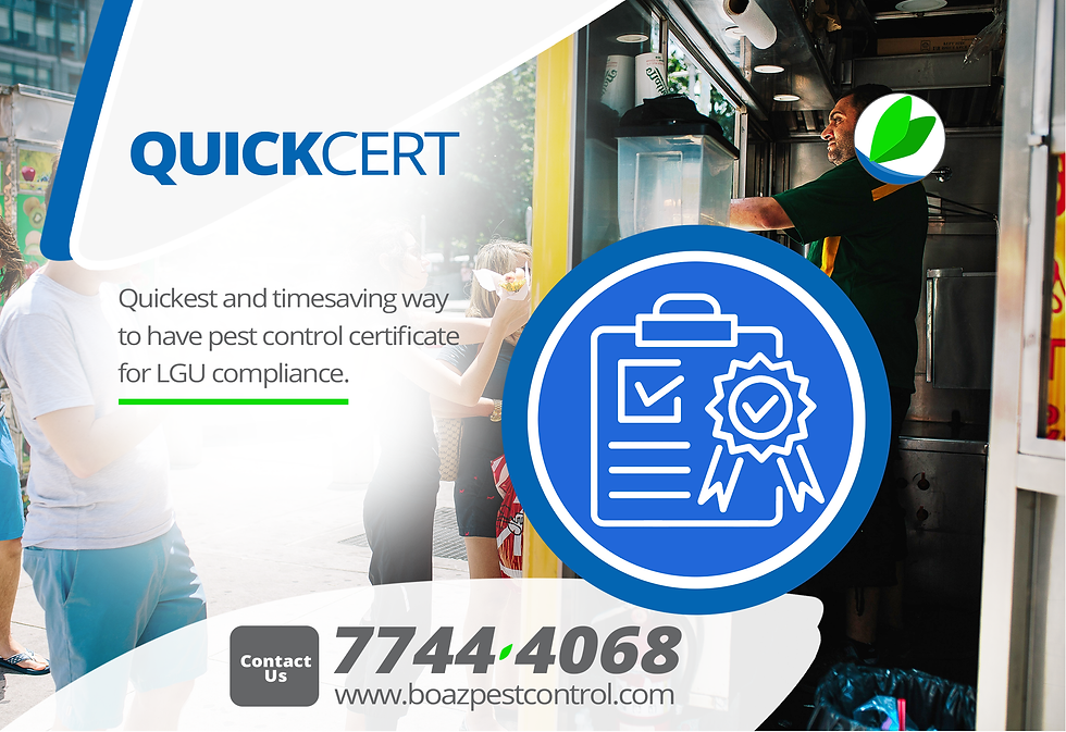 Pest Control Certificate