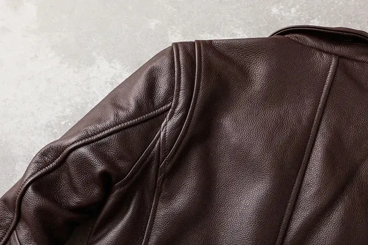 Thumbnail: New Casual Real Cowhide Genuine Leather Jacket Men Slim Mens Clothes Spring Autu