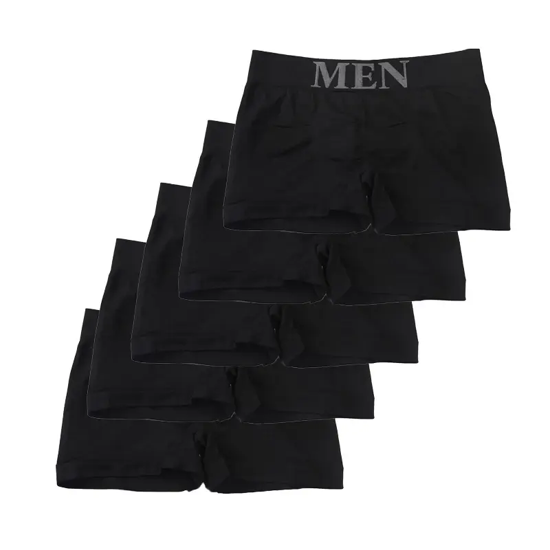 Thumbnail: 5 Pcs Men’s Boxer Briefs Breathable Soft Stretch Underwear High Elastic Comfor