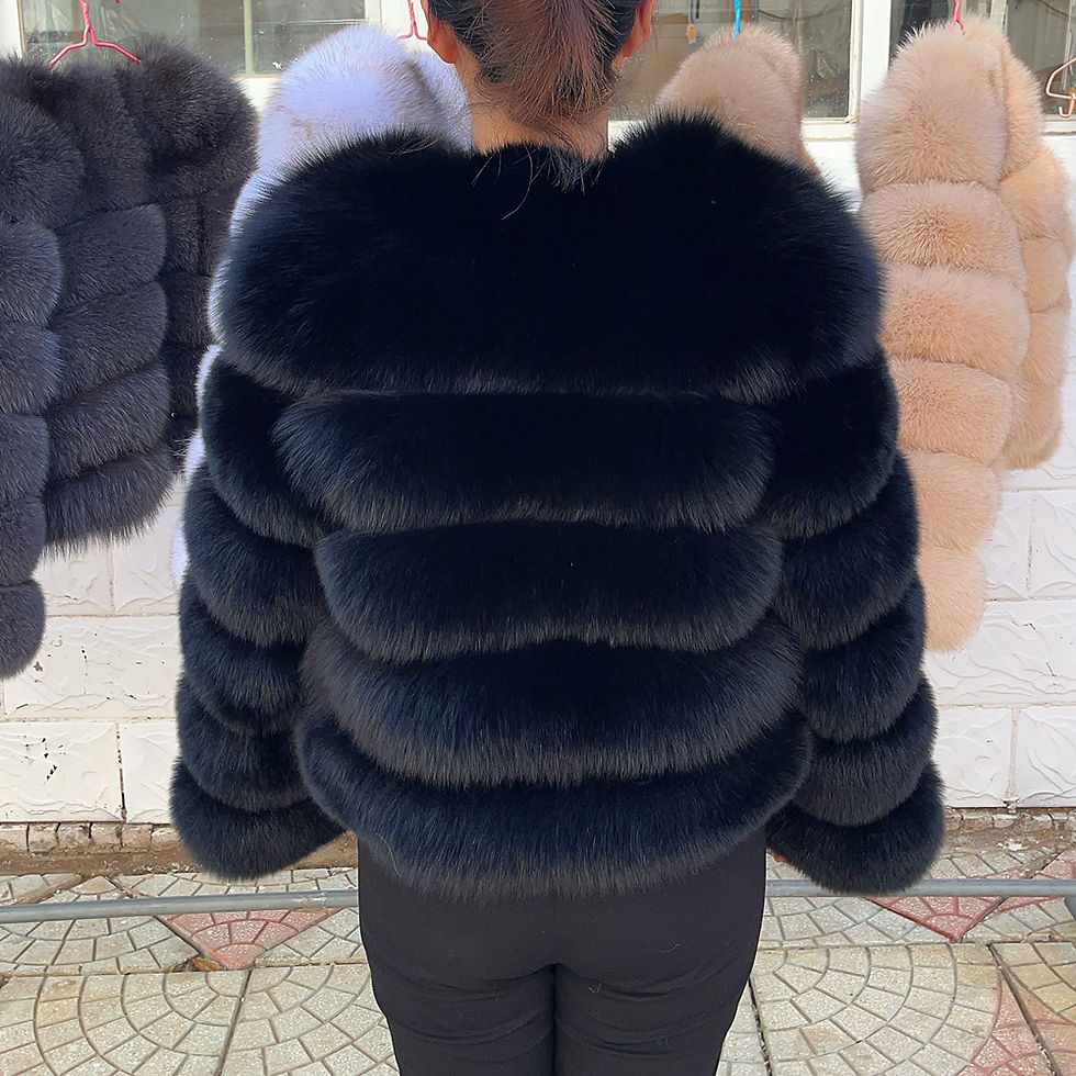 Thumbnail: QUEENTINA Fox Fur Coat Real Winter Women'S Fashion Brown 2025 Leather And Skin C