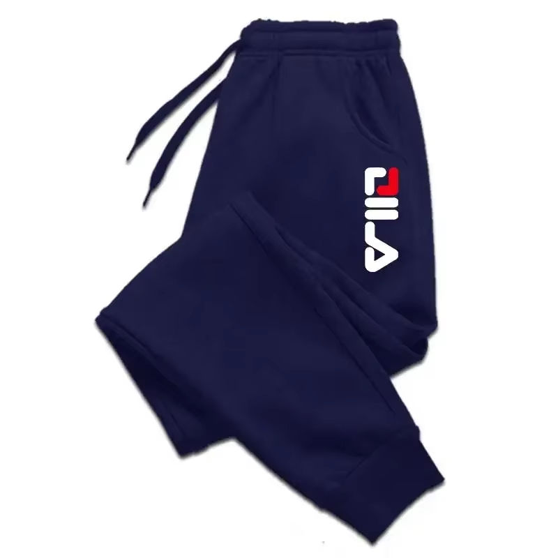 Thumbnail: Autumn Winter Men's Joggers Drawstring Casual Pants Fleece Sweatpants Workout Ru