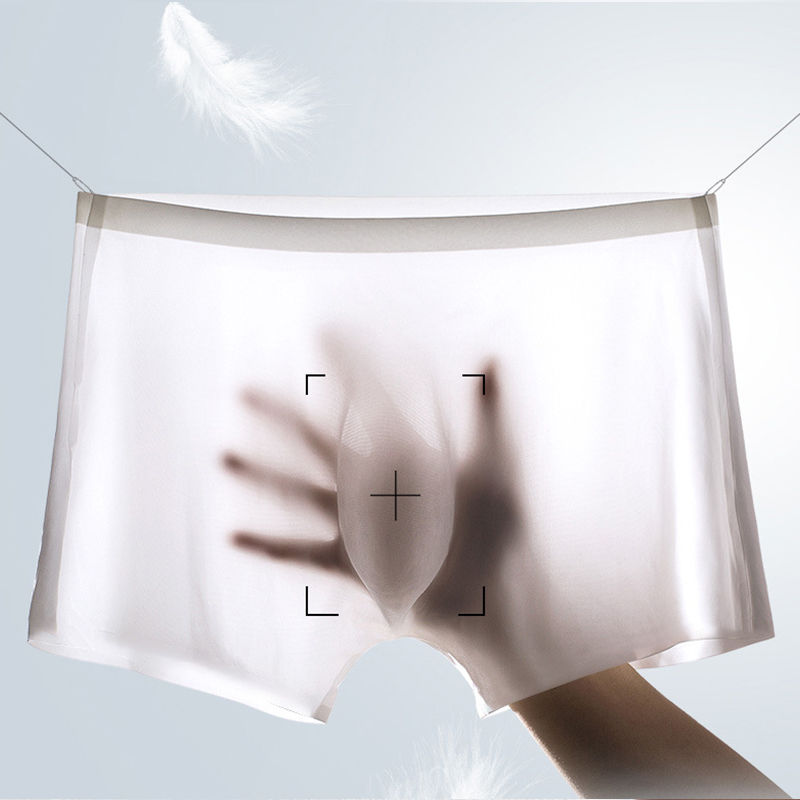 Thumbnail: Men's Summer Ice Silk Boxers Briefs Underwear Lingerie Underpants Shorts Ultra-t