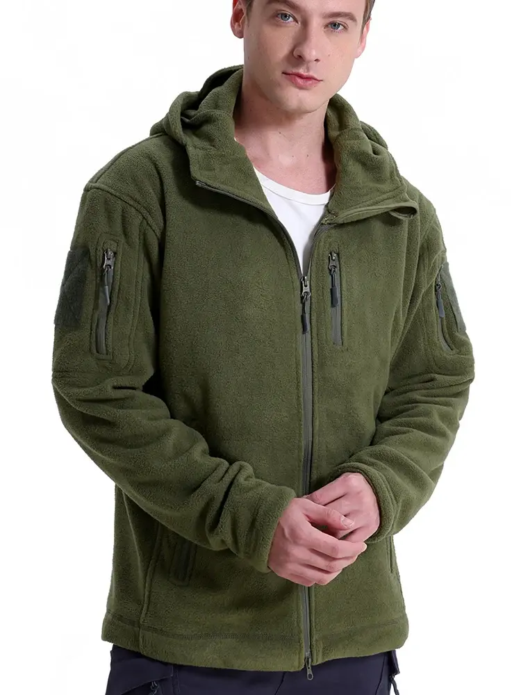 Thumbnail: Men's Hunting Fleece Jacket Hiking Hunting Outdoor Fleece  Tactical Jacket Winte