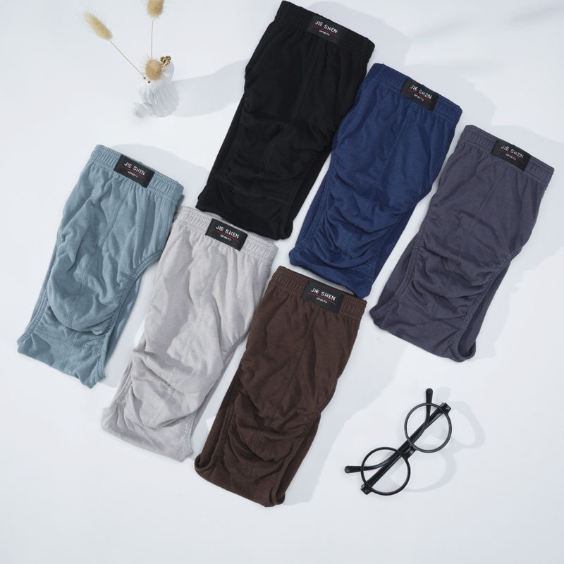 Thumbnail: 4 Pcs/Lot Men's 100% Cotton Breathable Briefs Comfortable Male Underwear Lingeri