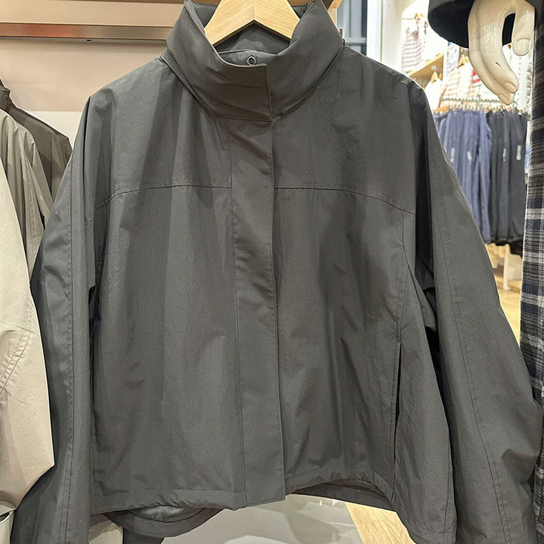 Thumbnail: Windproof Stand Collar Jacket Women's Outdoor Casual Hooded Thin Coat Jacket