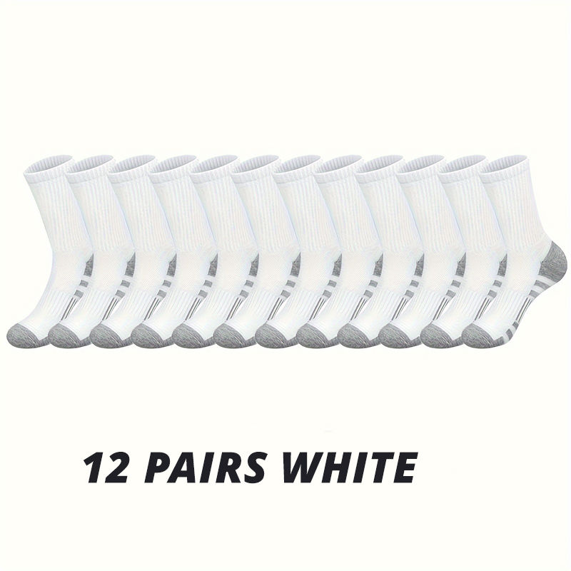 Thumbnail: 6/12 Pairs Men's Outdoor Gym Socks High Quality Comfortable Soft Ground-Gripping