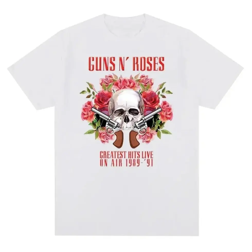 Thumbnail: Fashion Guns N Roses Graphic T Shirt Vintage Rock Style Streetwear Short Sleeve 