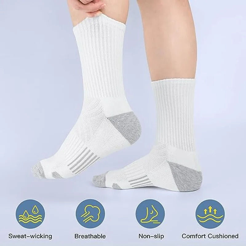 Thumbnail: 6/12 Pairs Men's Outdoor Gym Socks High Quality Comfortable Soft Ground-Gripping