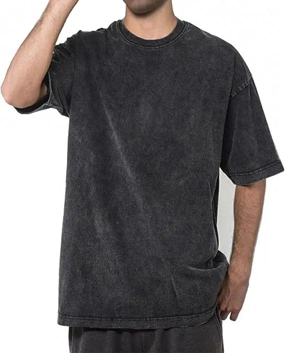 Thumbnail: T Shirt Sports T Shirt Short Sleeve T Shirt Beige Unisex Pure Cotton Washed Vint