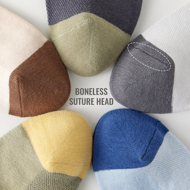 Thumbnail: MiiOW 100% Pure Cotton Short Socks Men Ankle Sock Business Dress Ear-lifting Hee