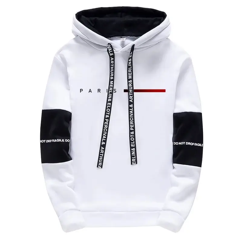 Thumbnail: Men's Hooded Sweatshirts Sweatpants Paris Fashion Hoodie Streetwear Male All Sea