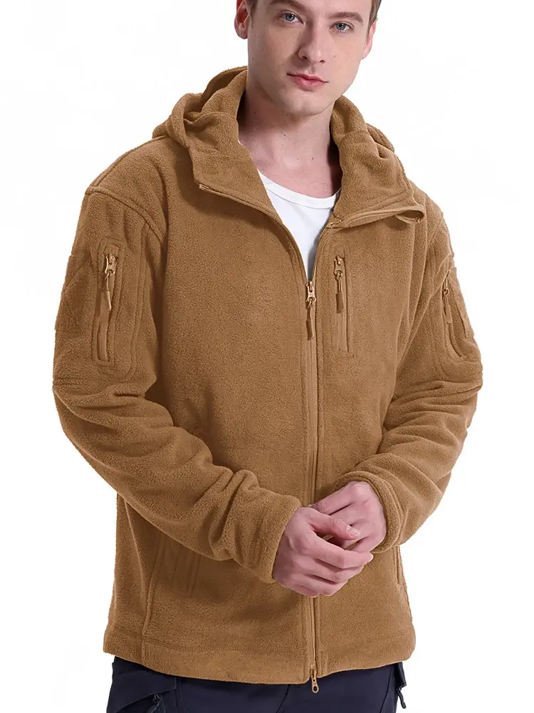 Thumbnail: Men's Hunting Fleece Jacket Hiking Hunting Outdoor Fleece  Tactical Jacket Winte