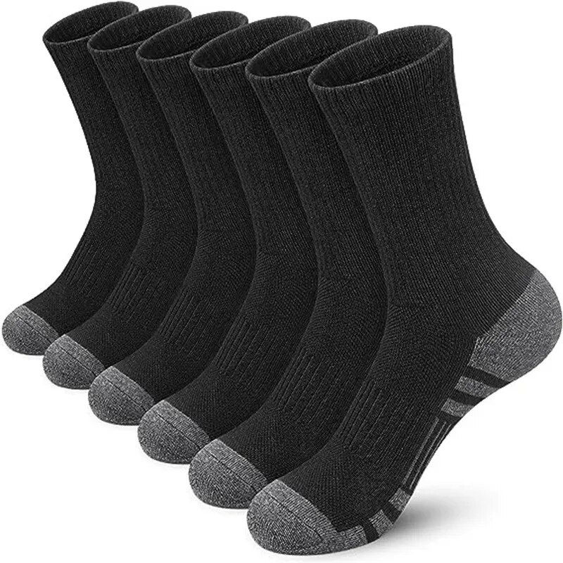 Thumbnail: 6/12 Pairs Men's Outdoor Gym Socks High Quality Comfortable Soft Ground-Gripping