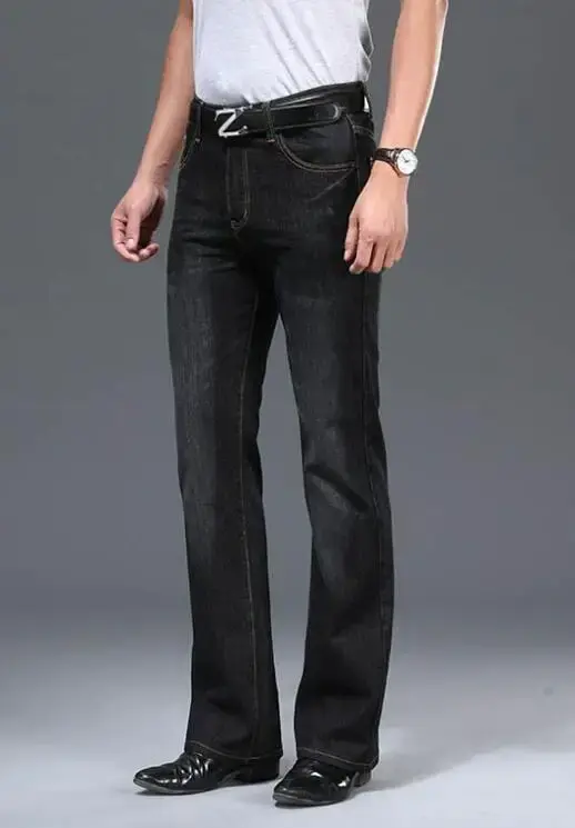 Thumbnail: Men's Flared Pants, Classic Flared  Jeans , Loose Leg Jeans, Boot Cut Trouser,