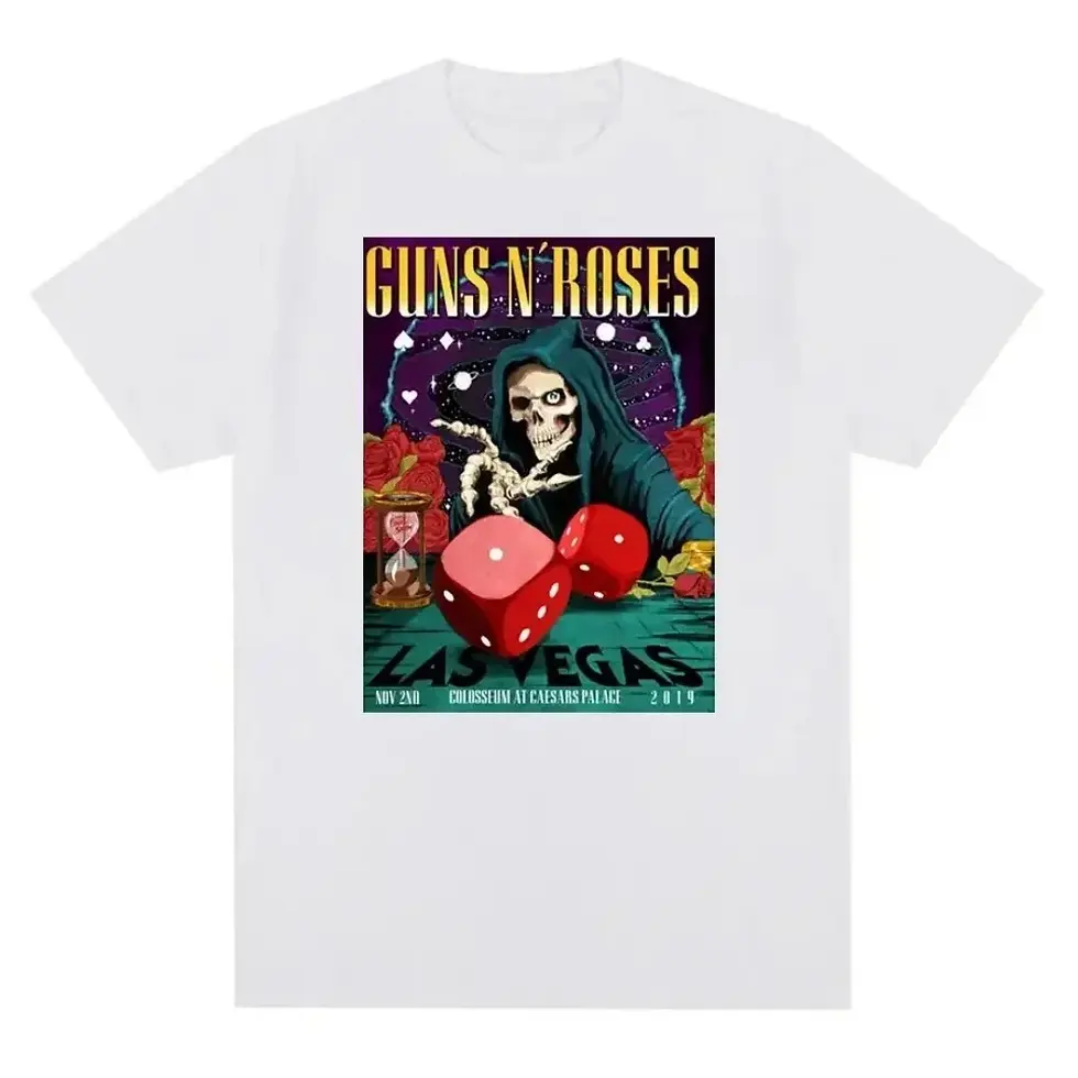 Thumbnail: Fashion Guns N Roses Graphic T Shirt Vintage Rock Style Streetwear Short Sleeve 