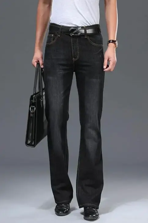 Thumbnail: Men's Flared Pants, Classic Flared  Jeans , Loose Leg Jeans, Boot Cut Trouser,