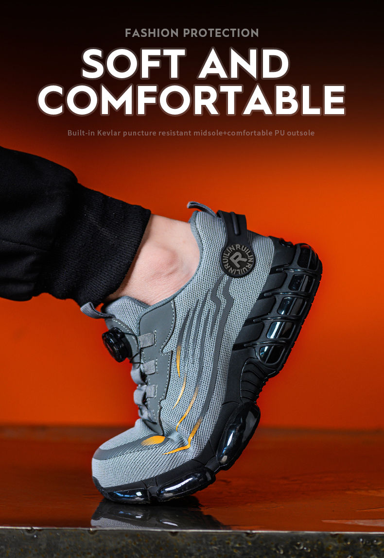 Thumbnail: Indestructible Steel Toe Protective Safety Shoes Slip Resistant Abrasion Resista