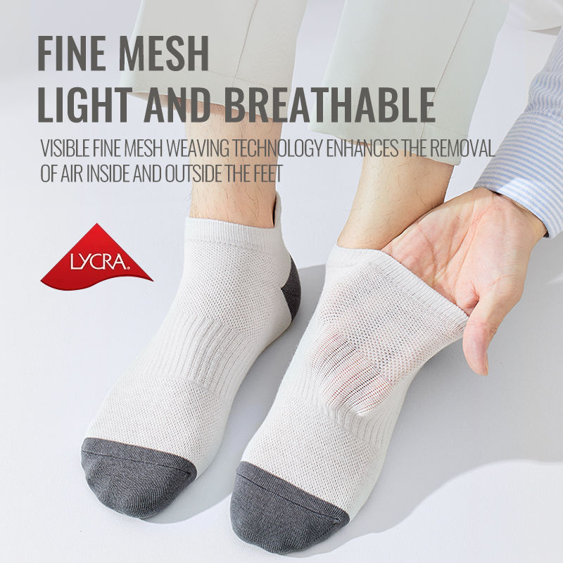Thumbnail: MiiOW 100% Pure Cotton Short Socks Men Ankle Sock Business Dress Ear-lifting Hee