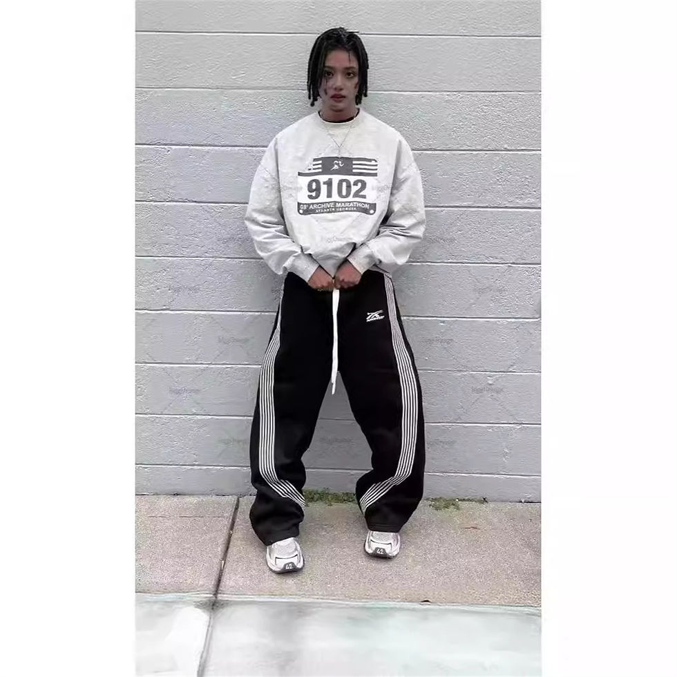 Thumbnail: Y2k Embroidered Black Gray Casual Pants Camo Functional Tactical Functional Men'