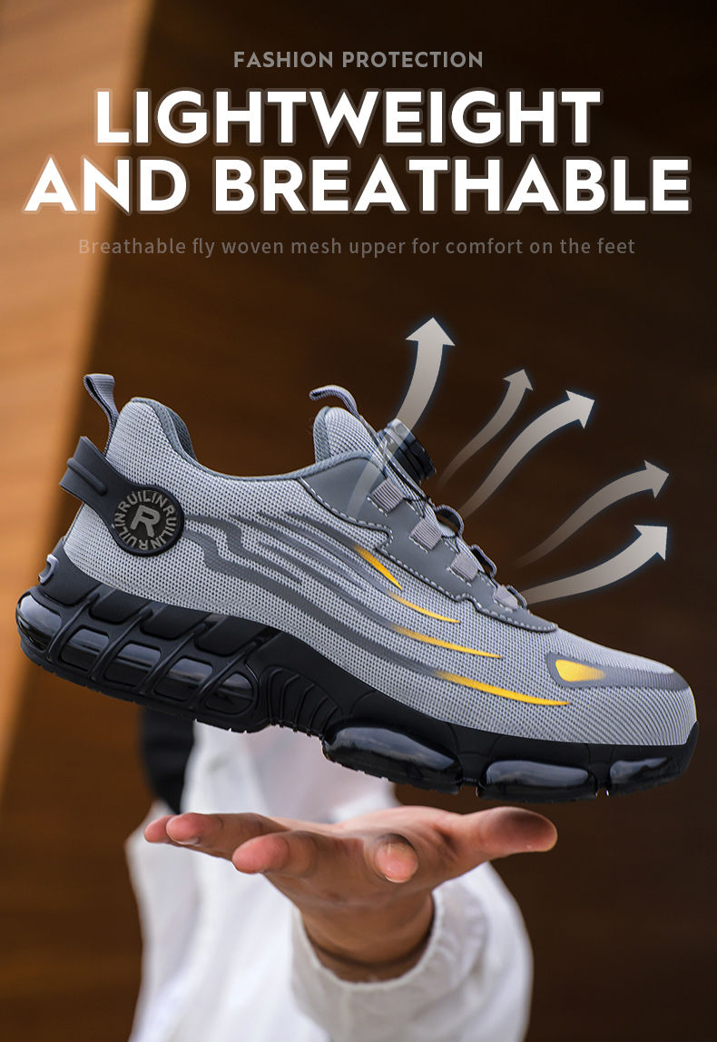 Thumbnail: Indestructible Steel Toe Protective Safety Shoes Slip Resistant Abrasion Resista