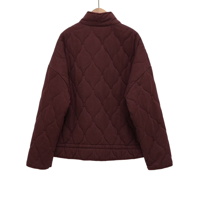Thumbnail: Women's Polyester Padded Jacket 2026New Arrival Vintage Lenzing Rayon High Colla