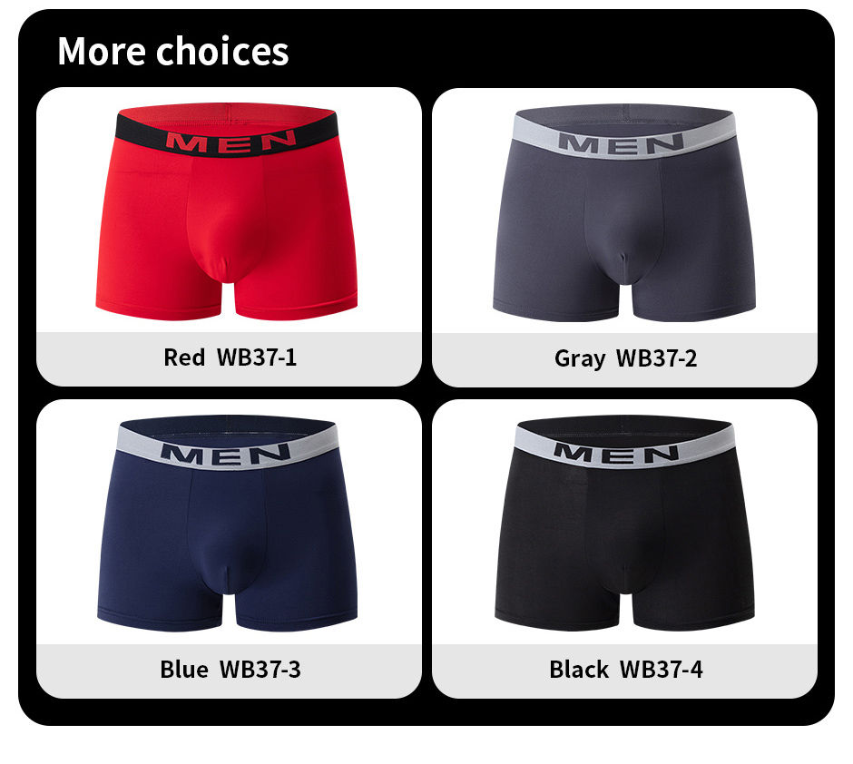 Thumbnail: 4/5/10Pcs Men's Fashionable Printed Multi-color Combination Underwear Shorts You