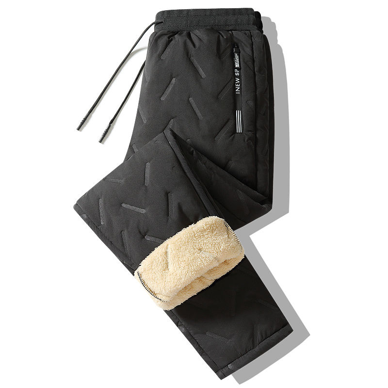 Thumbnail: Winter Sweatwear Men Plush Thick Fleece Sweatpant Lambswool Thermal Trousers Cas