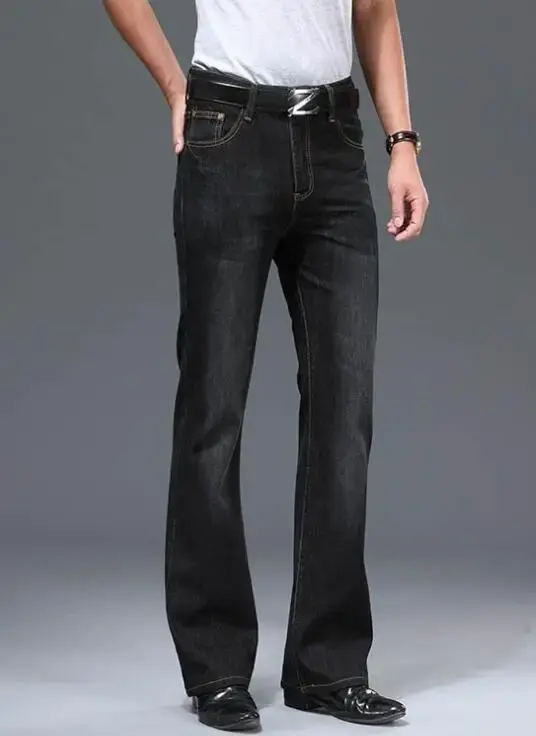 Thumbnail: Men's Flared Pants, Classic Flared  Jeans , Loose Leg Jeans, Boot Cut Trouser,