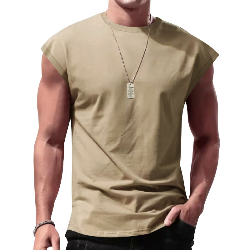 Thumbnail: Independent station 24 cross-border men's summer new sleeveless t-shirt youth ca
