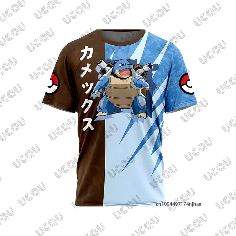 Thumbnail: Summer New Pokémon Gengar Cartoon Print Men's and Women‘s T Shirt Short-sleev