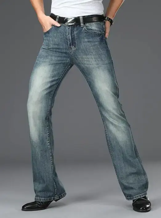 Thumbnail: Men's Flared Pants, Classic Flared  Jeans , Loose Leg Jeans, Boot Cut Trouser,