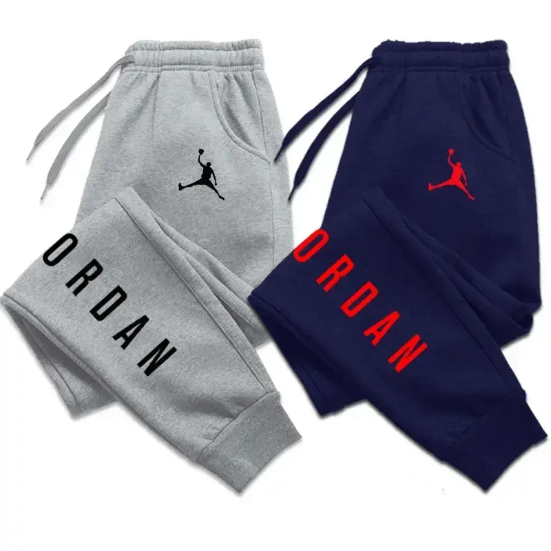 New style printed sport pants suitable for both men and women, luxurious long-di