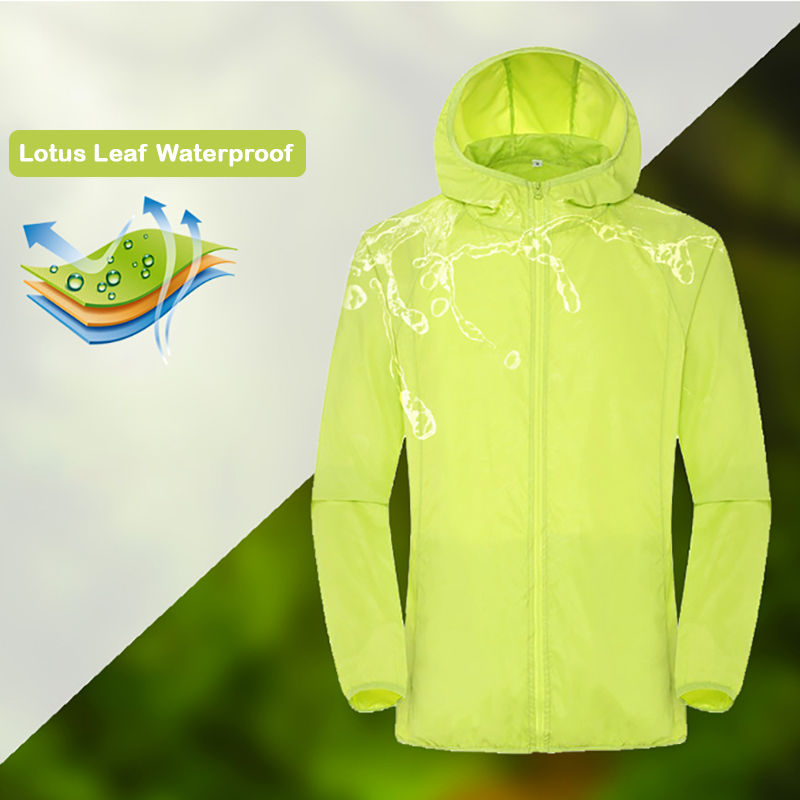 Thumbnail: Camping Rain Jacket Men Women Waterproof Sun Protection Clothing Fishing Hunting