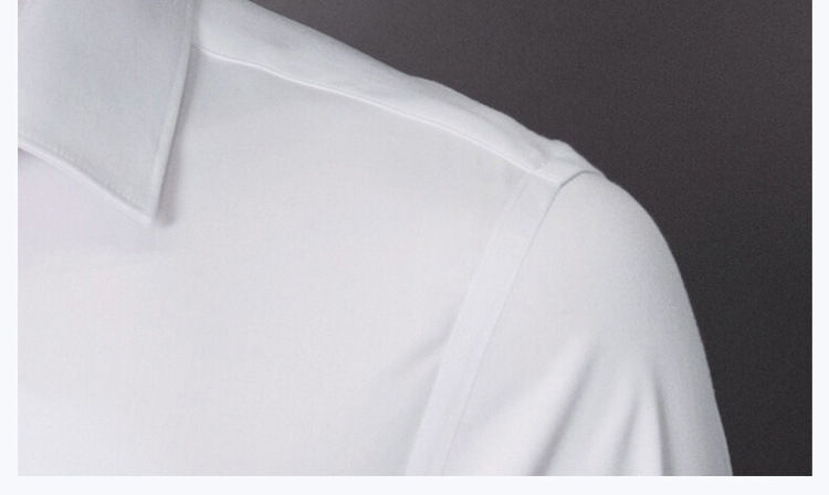 Thumbnail: New Plus Size Men Solid Color Business Shirt Fashion Classic Basic Casual Slim W