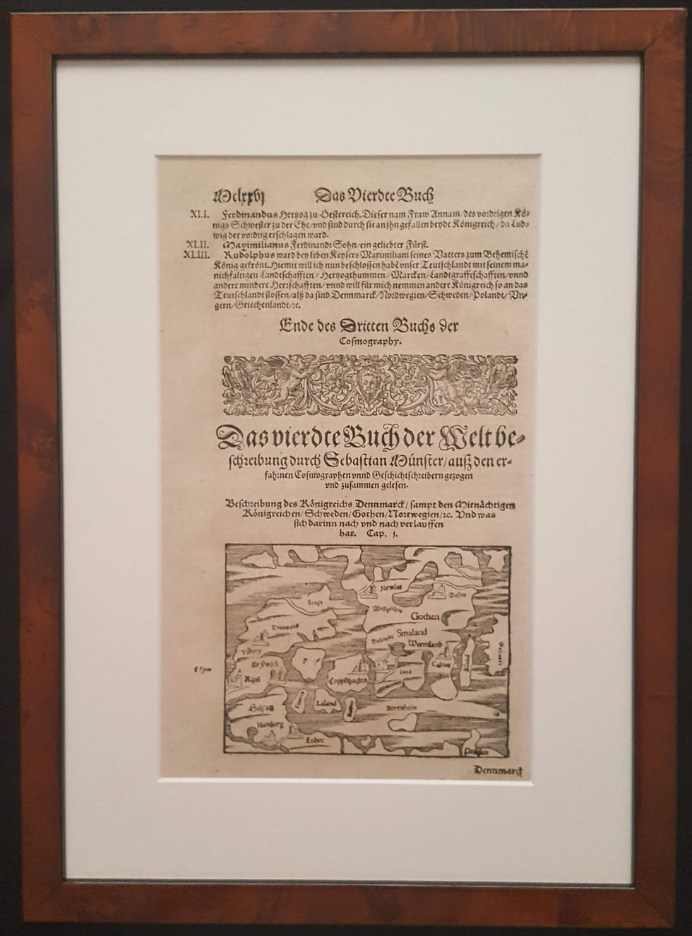 Miniatyrbild: Karta som visar Nya Lödöse, Sebastian Münster, 1580