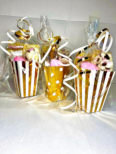 Gold party bags