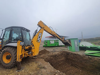 JCB digging ground
