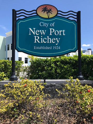 New Port Richey welcome sign