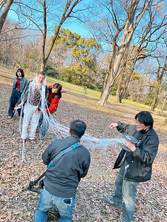 蜘蛛の糸に絡まれた黒田勇樹