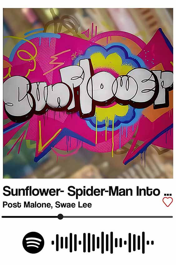 Sunflower Spotify Card