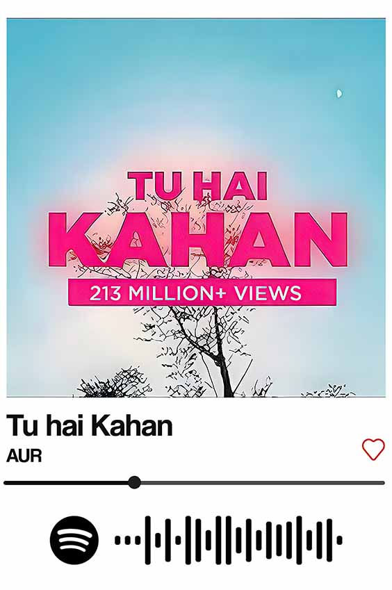 Tu hai Kahan  Spotify Card