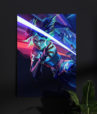 Neon Valorant Poster